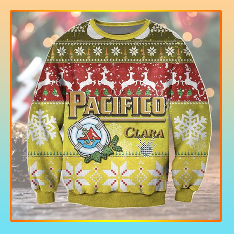 Pacifico Clara Beer Christmas Ugly Sweater1
