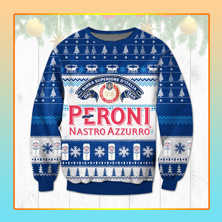 Peroni Nastro Azzurro Beer Christmas Ugly Sweater1