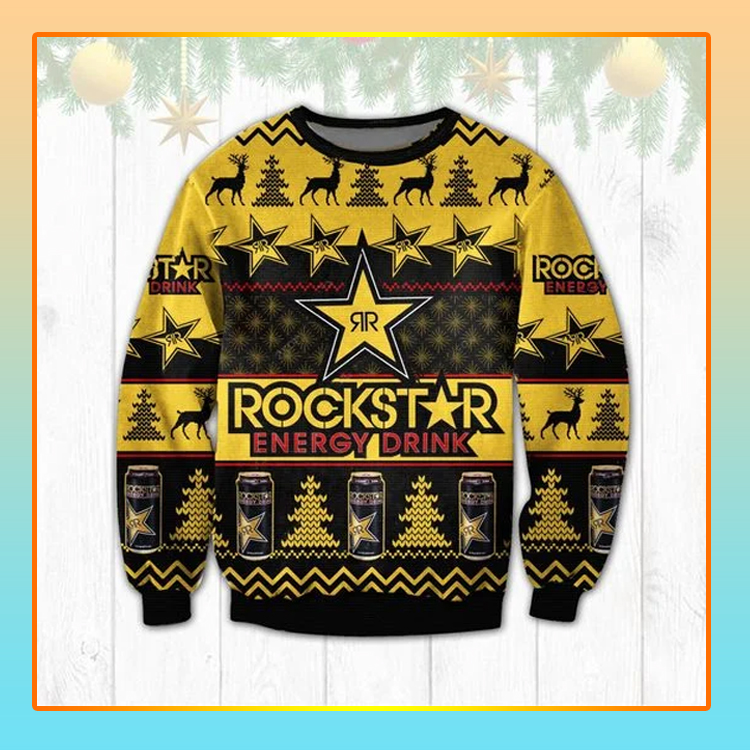 Rocks Star Energy Drink Christmas Ugly Sweater1