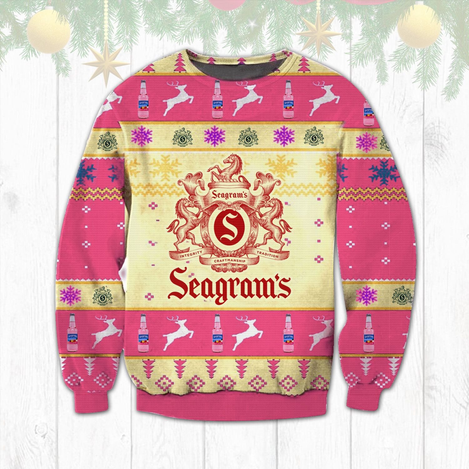 Seagrams Beer Christmas Ugly Sweater