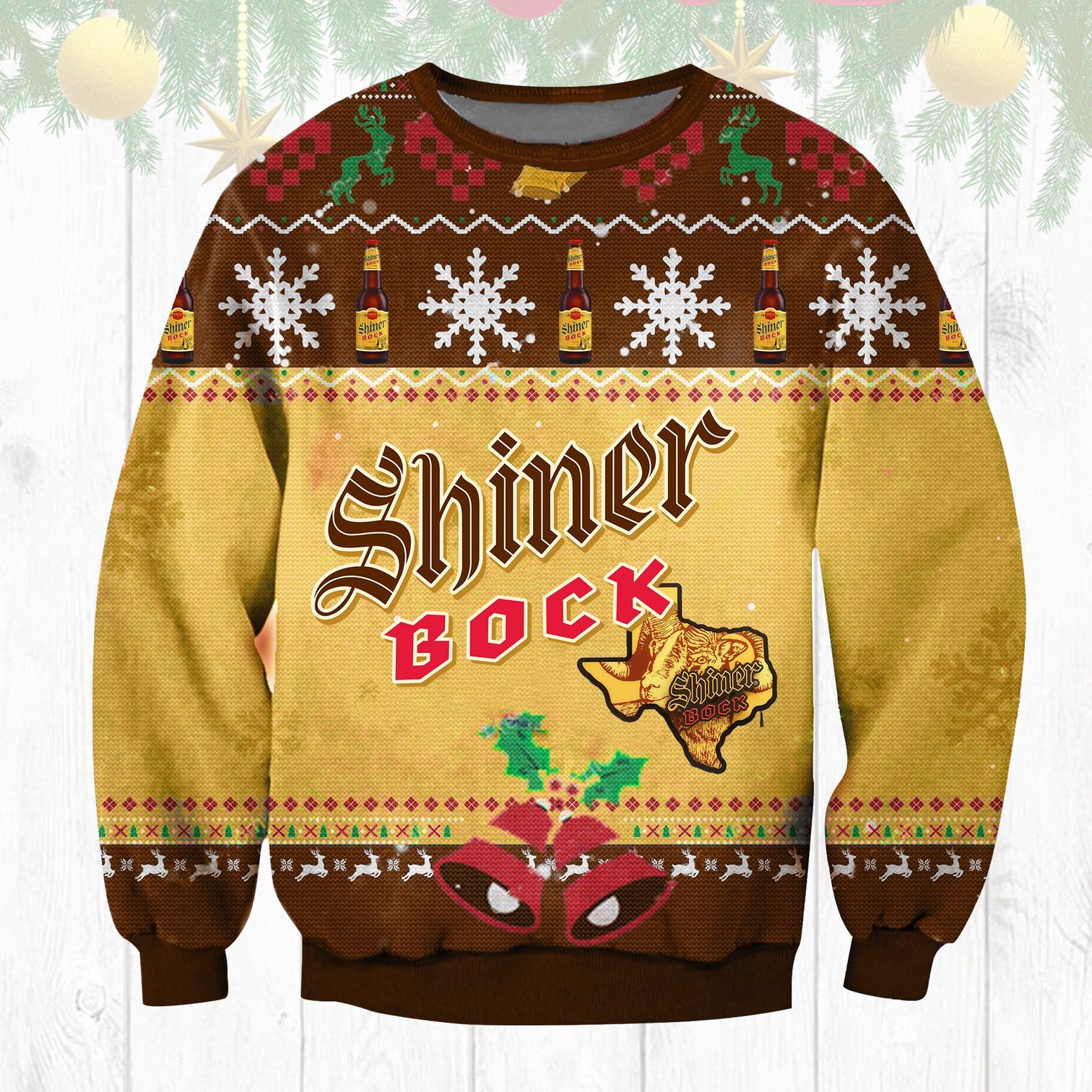 Shiner Bock Beer Christmas Ugly Sweater