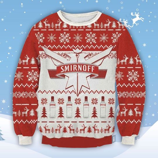 Smirnoff Beer Christmas Ugly Sweater