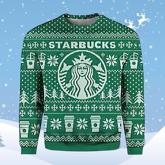 Starbucks Beer Christmas Ugly Sweater