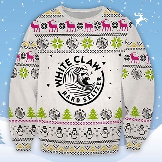 White Claw Hard Seltzer Beer Christmas Ugly Sweater