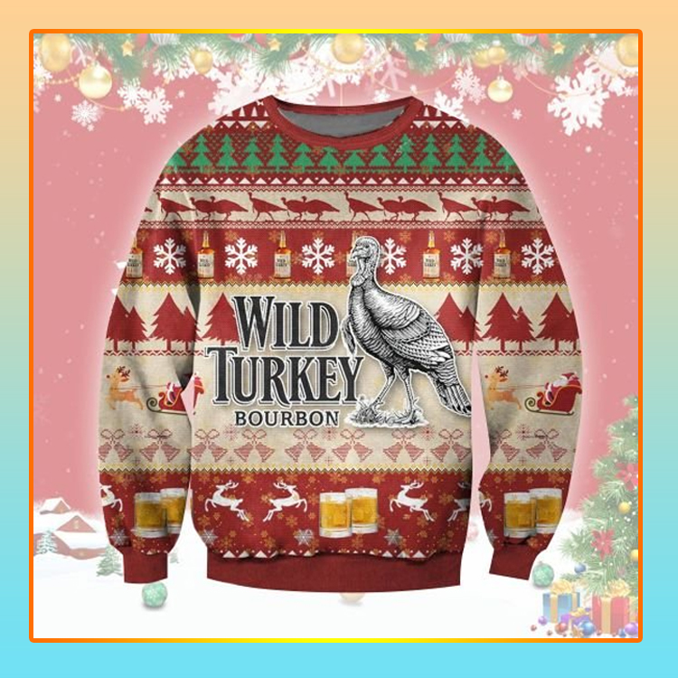 Wild Turkey Bourbon Beer Christmas Ugly Sweater1