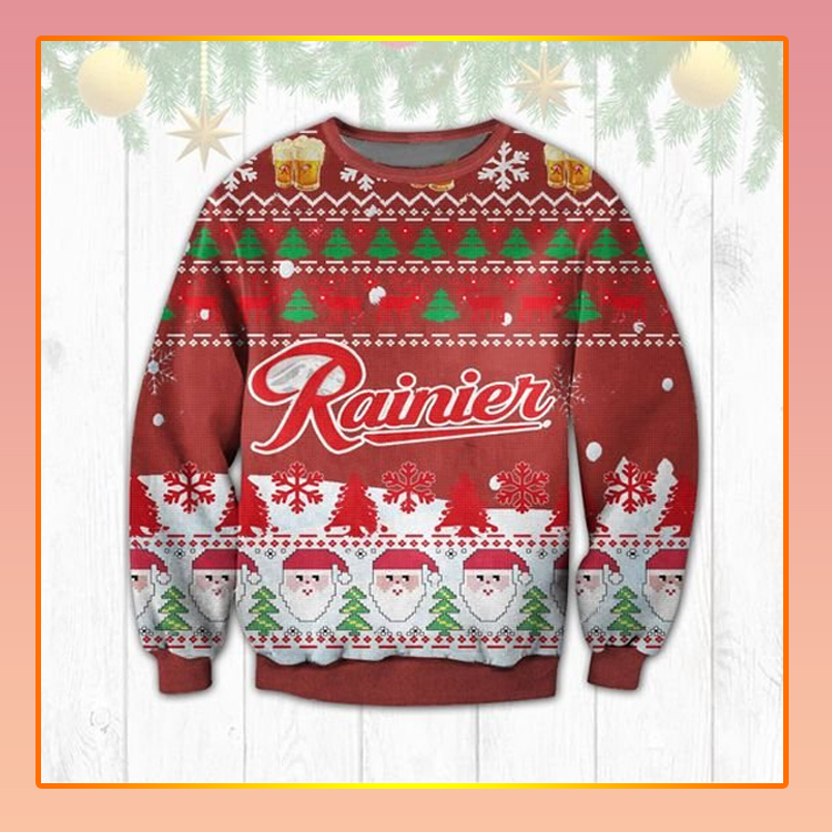 BEST Rainier Beer Christmas Ugly Sweater 1