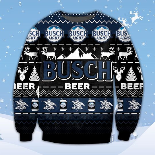 rO7meHpd Busch Beer Christmas Ugly Sweater