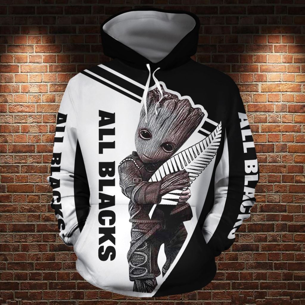 NEW Groot hug All Black 3d hoodie 5