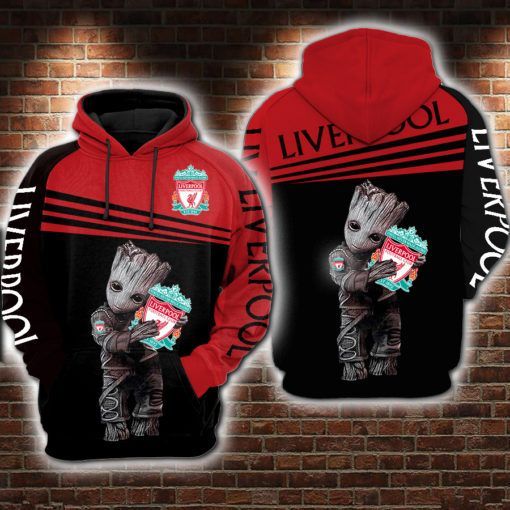 NEW Groot hug Liverpool FC 3d hoodie 5