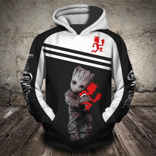 Alternative view of NEW Groot hug Insane Clown Posse 3d hoodie