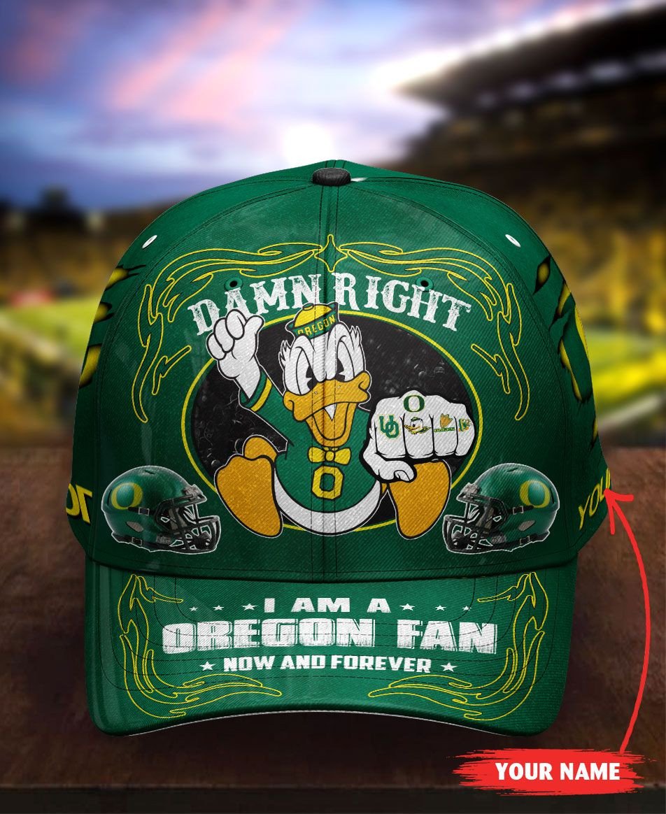 NEW Personalized Damn Right I am a Oregon Ducks fan now and forever hat cap 8