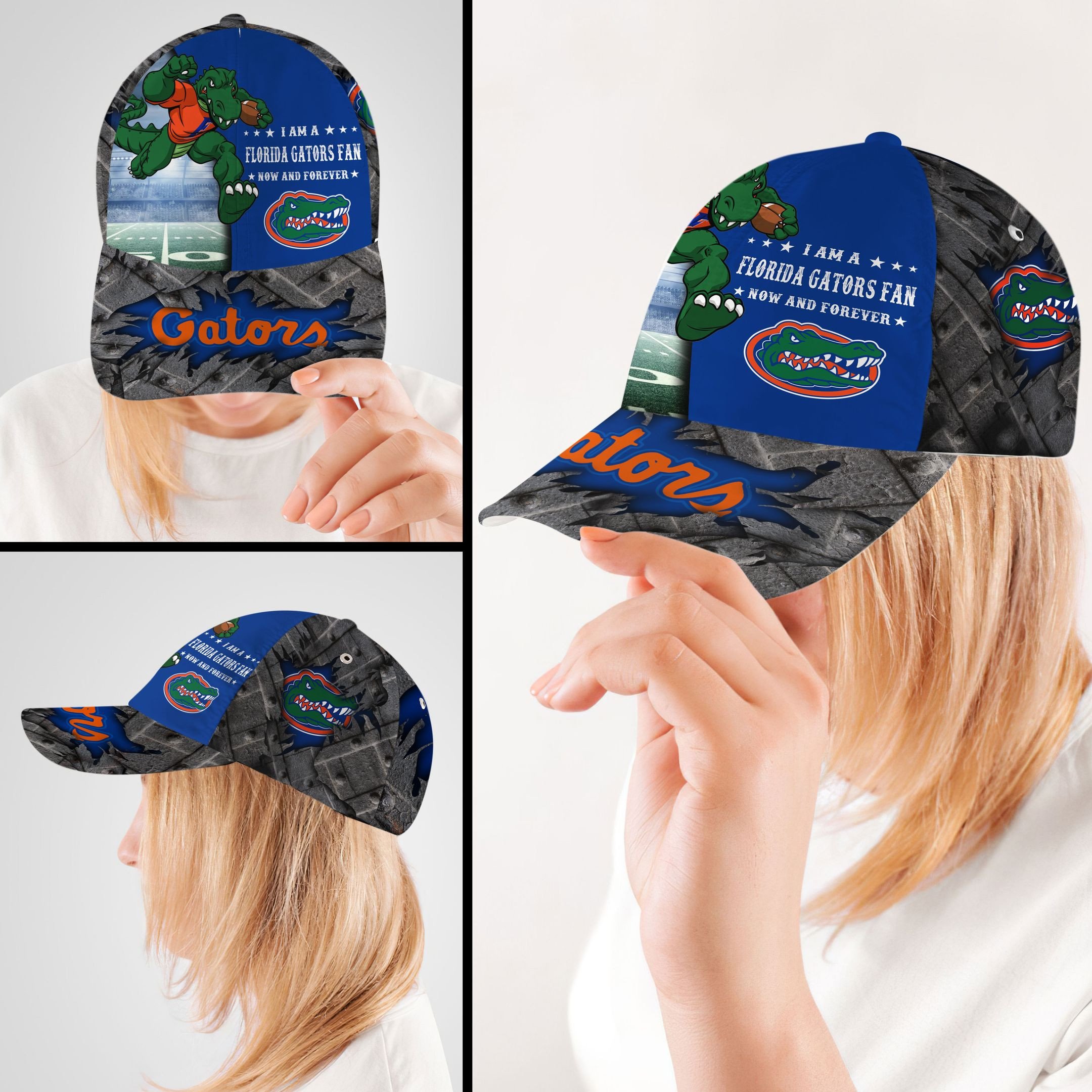 Alternative view of NEW I am a Florida Gators fan now and forever hat cap
