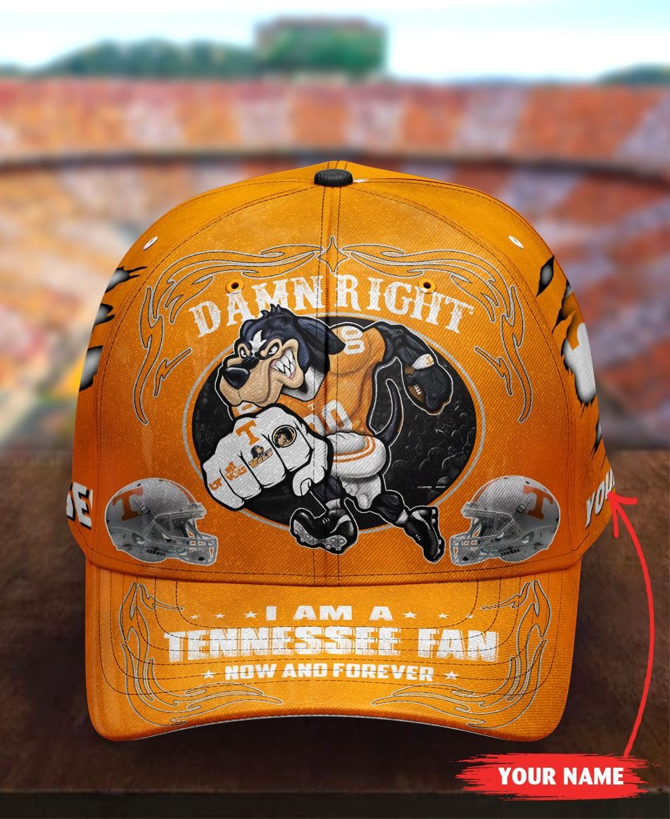 NEW Personalized Damn Right I am a Tennessee Volunteers fan now and forever hat cap 7