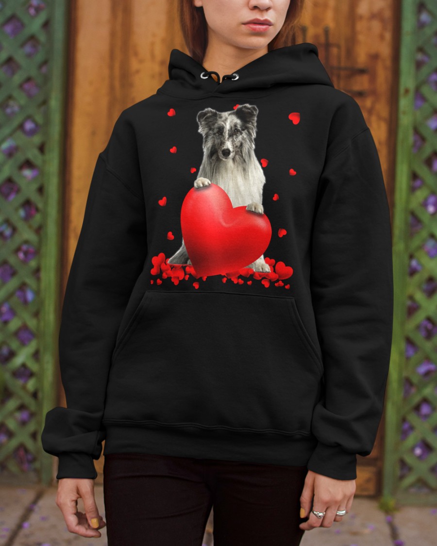 NEW Shetland Sheepdog Valentine Hearts shirt, hoodie 24