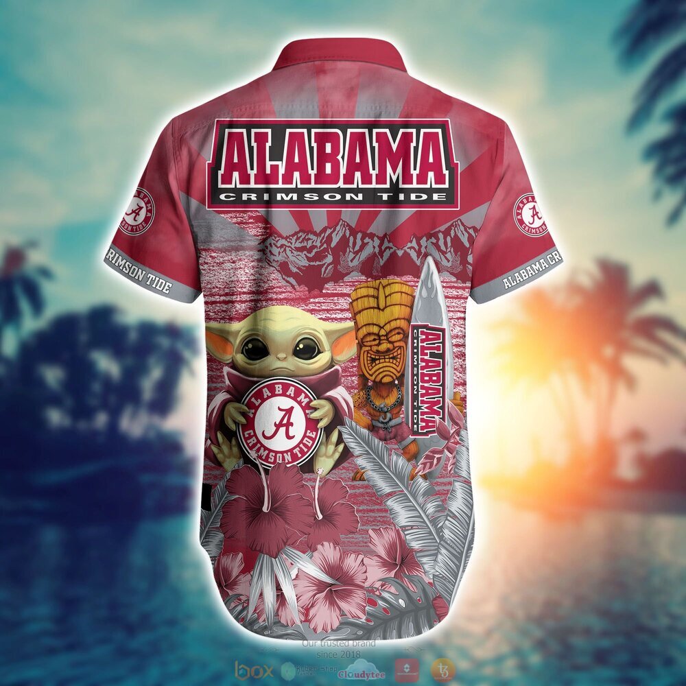 BEST Baby Yoda Alabama Crimson Tide NCAA Hawaiian Shirt, Shorts 6