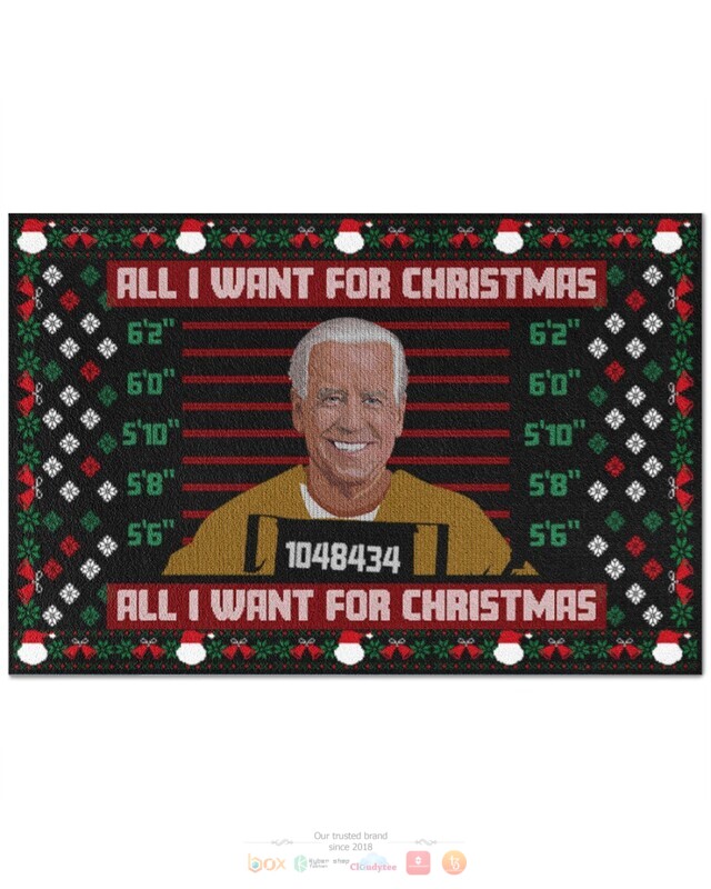 Biden All I Want For Christmas Is Biden prison Doormat 13