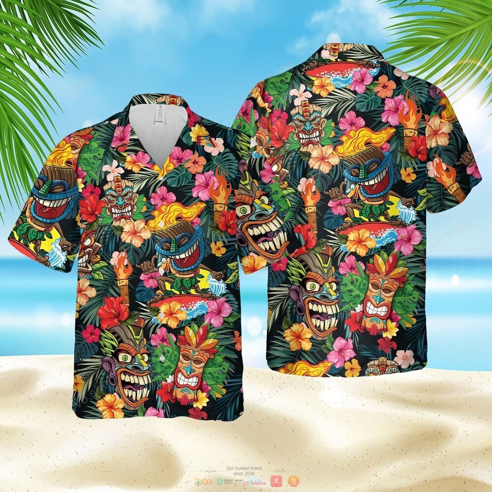 Aloha Tiki Hawaii Style Hawaiian Shirt, shorts 4