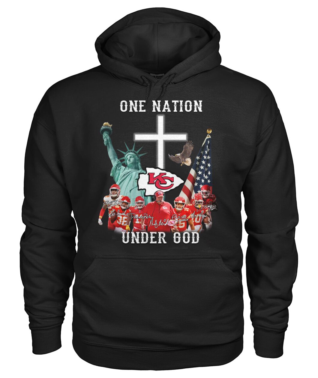 American Kansas City Chiefs One Nation Under God 3D Hoodie Shirt
