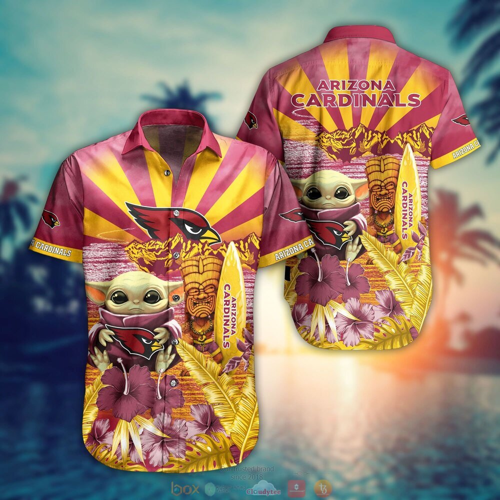 BEST Baby Yoda Arizona Cardinals NFL Hawaiian Shirt, Shorts 1