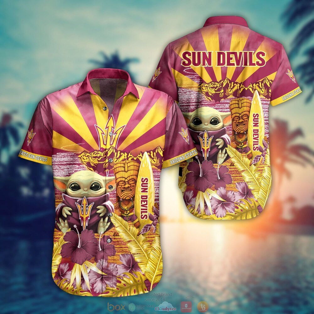 BEST Baby Yoda Arizona State Sun Devils NCAA Hawaiian Shirt, Shorts 8