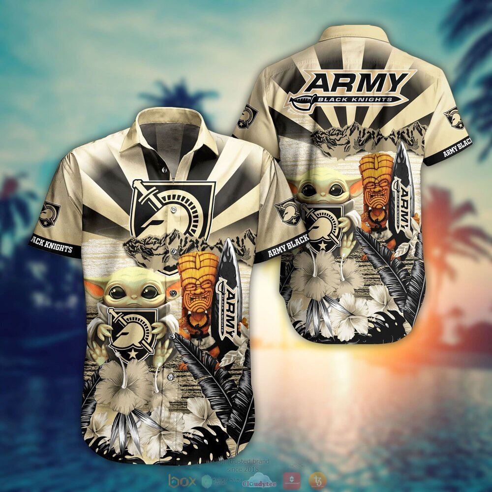 BEST Baby Yoda Army Black Knights NCAA Hawaiian Shirt, Shorts 8