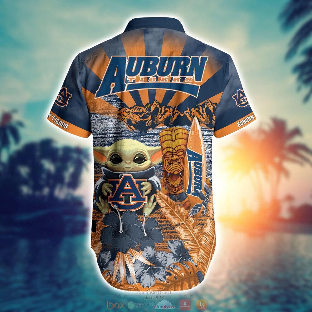 BEST Baby Yoda Auburn Tigers NCAA Hawaiian Shirt, Shorts 6