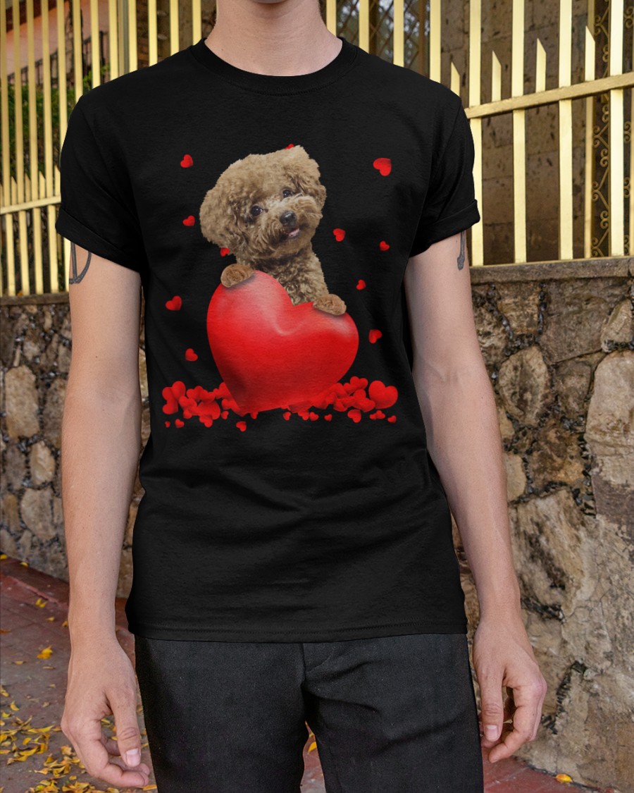 NEW Chocolate Toy Poodle Valentine Hearts shirt, hoodie 25