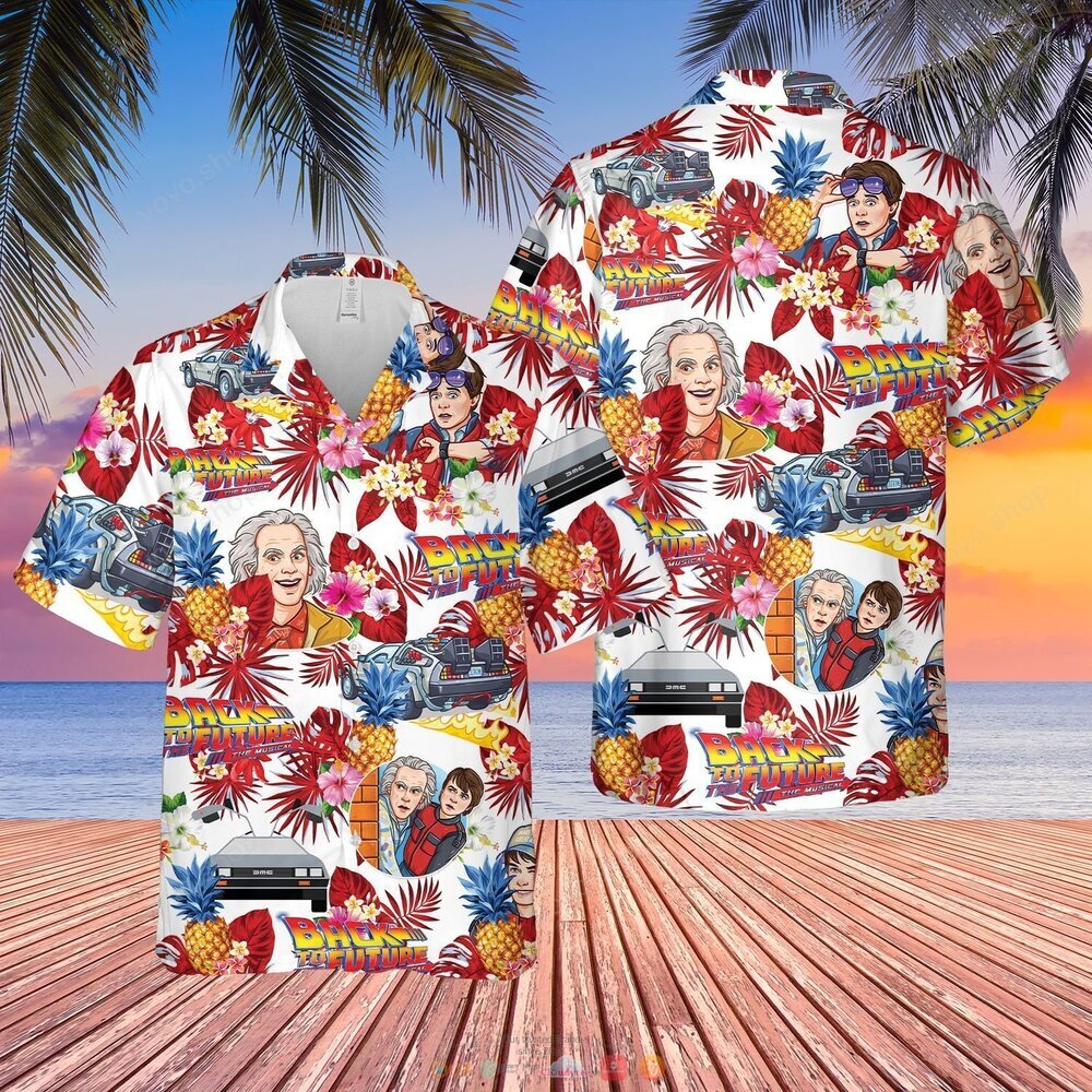 Back to the Future The Musical Hawaiian Shirt, shorts 5