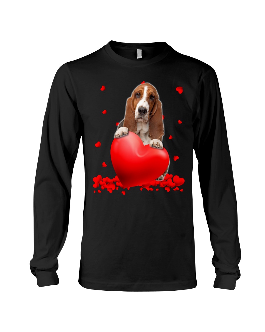 Basset Hound Valentine Hearts shirt, hoodie 13