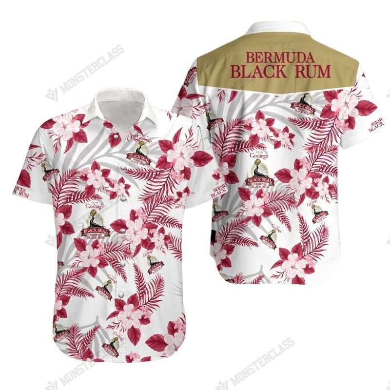 BEST Bermuda Black Rum Hawaiian Shirt, Short 5