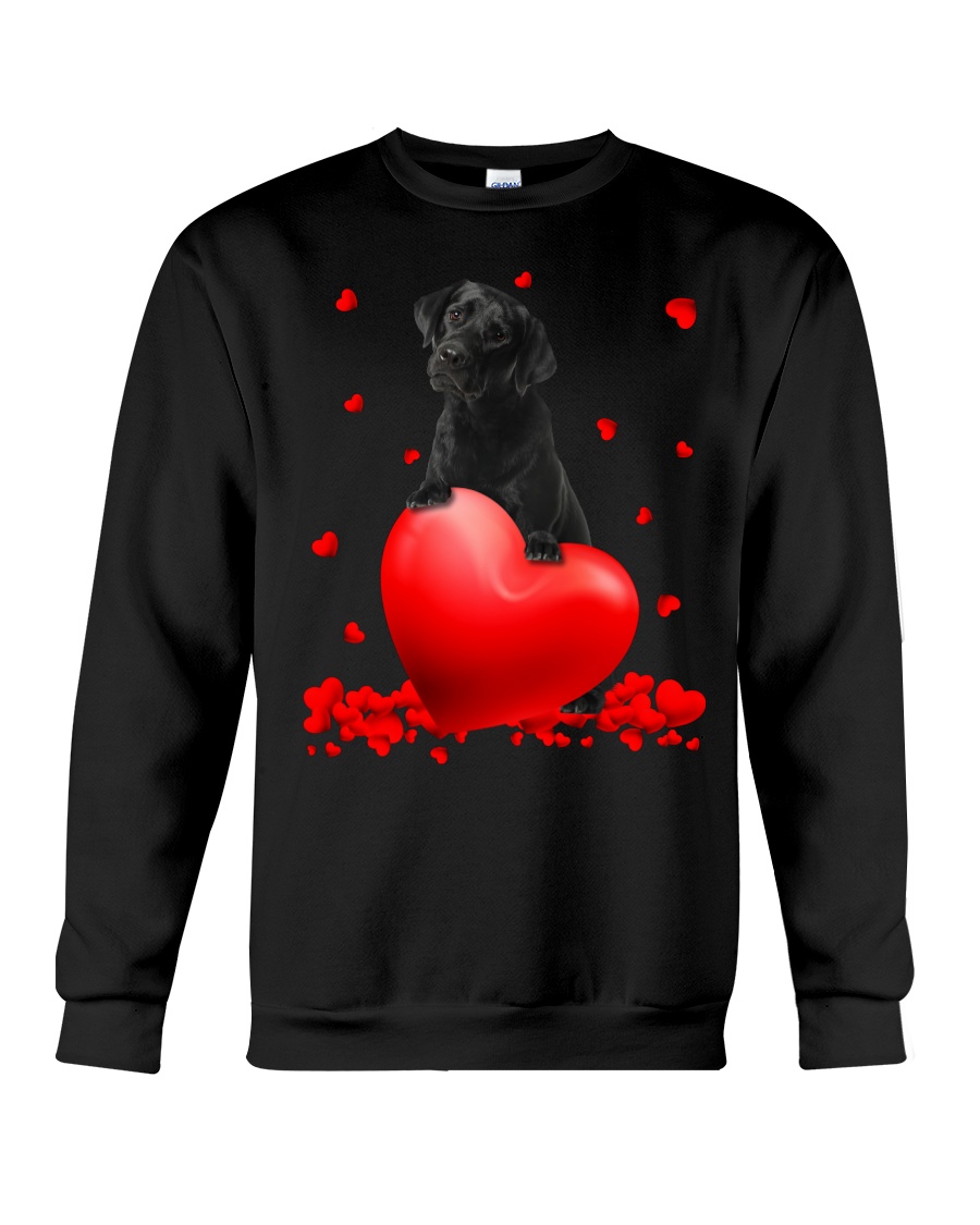 Black Labrador Valentine Hearts shirt, hoodie 5
