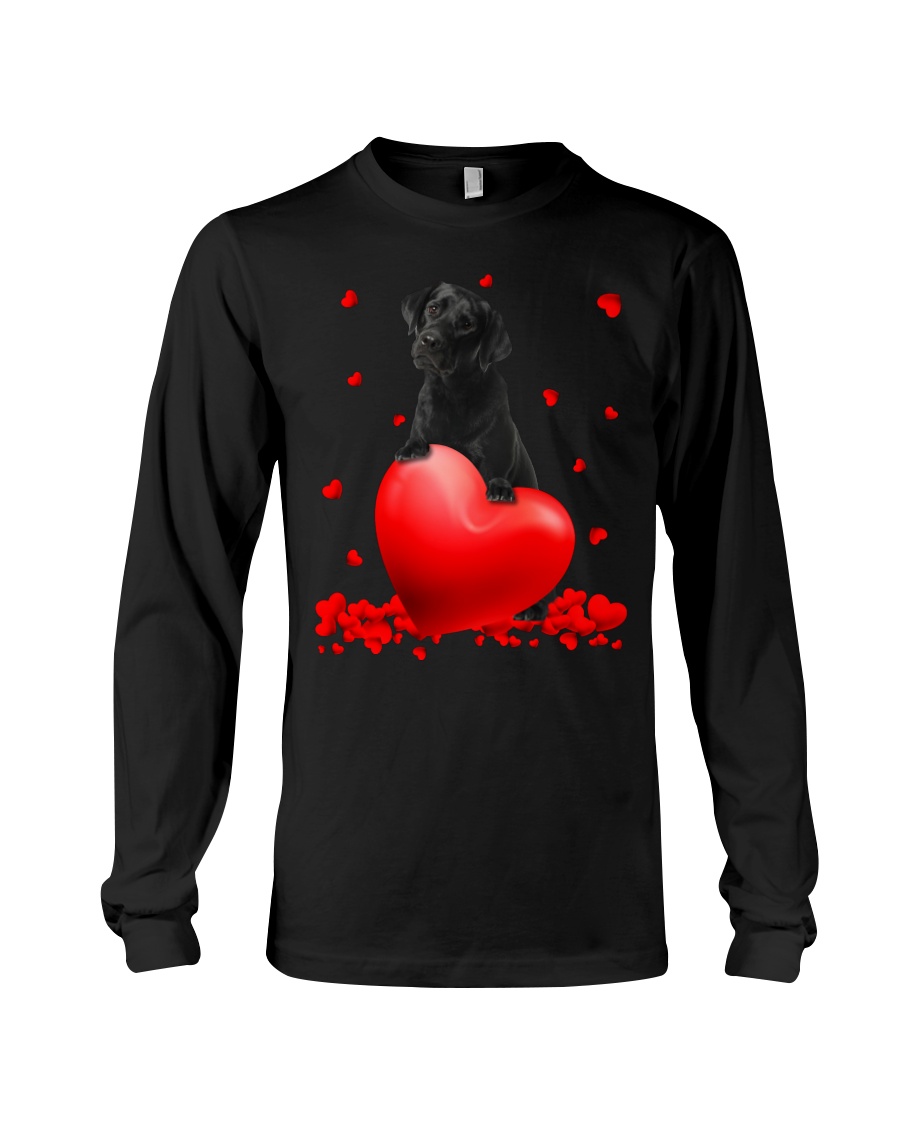 Black Labrador Valentine Hearts shirt, hoodie 12