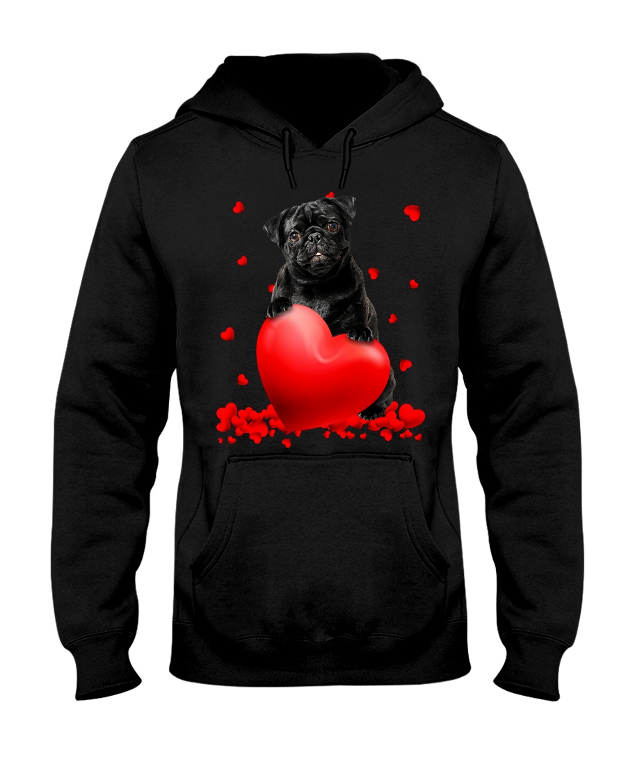Black Pug Valentine Hearts shirt, hoodie 20