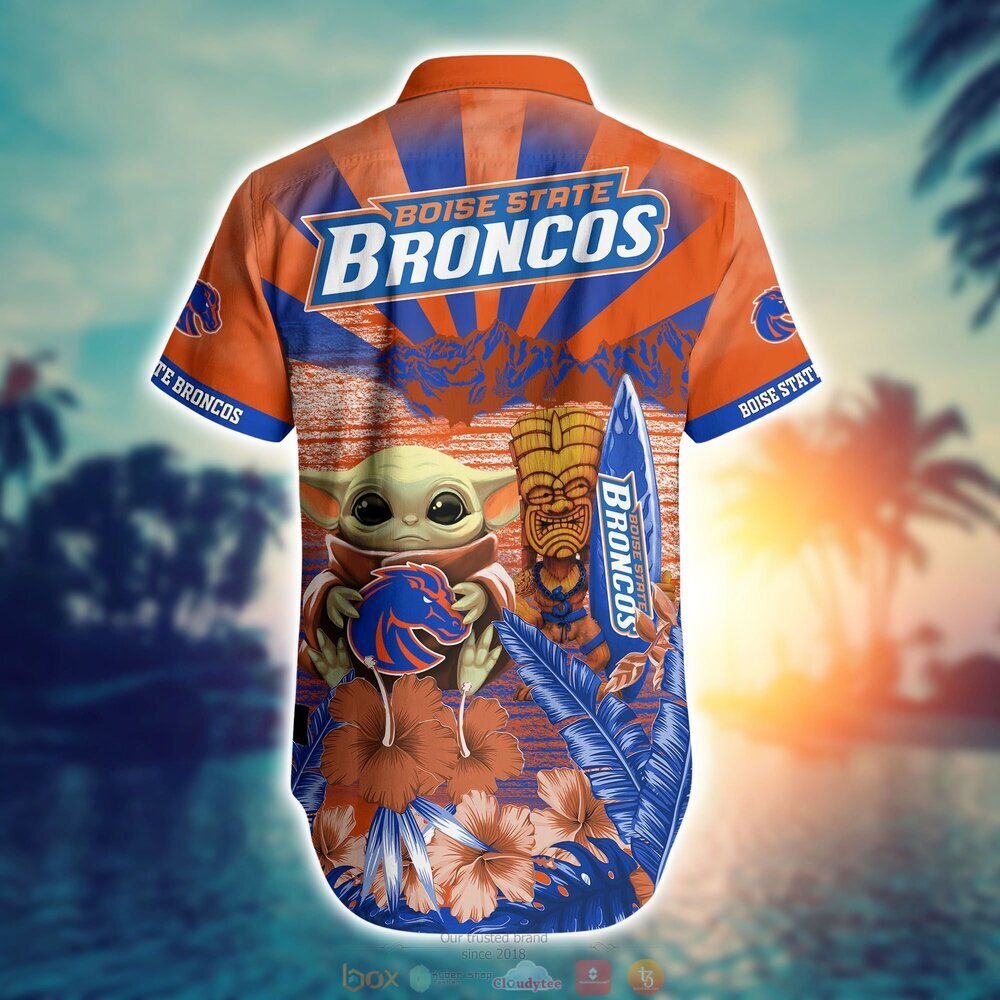 BEST Baby Yoda Boise State Broncos NCAA Hawaiian Shirt, Shorts 3