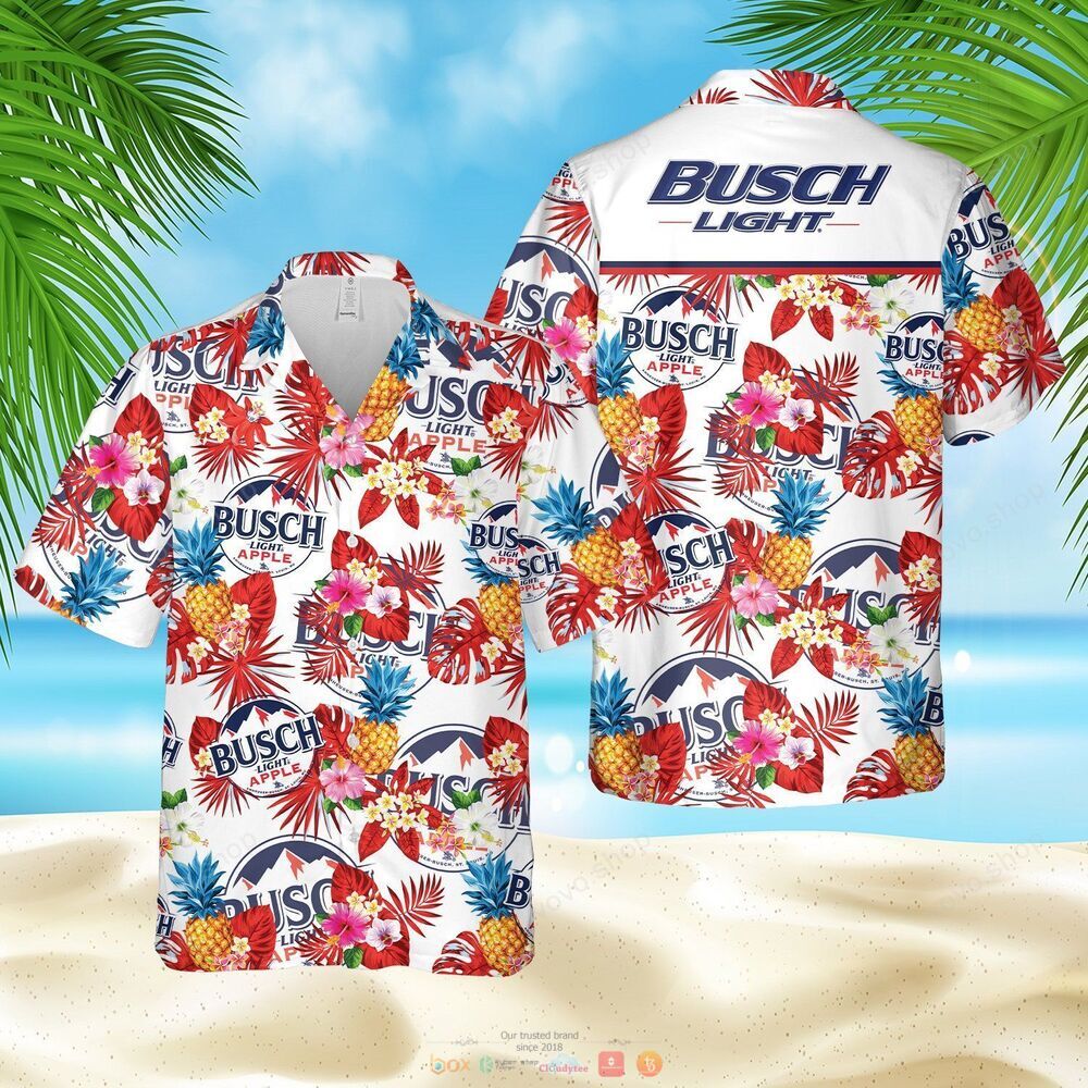Busch Light Apple pineapple Hawaiian Shirt, shorts 5