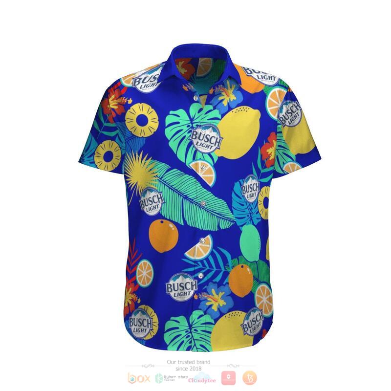 BEST Beer Busch Light Tropical Blue Hawaiian Shirt 12