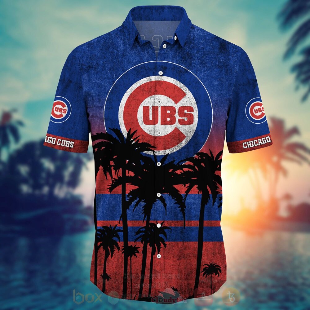 TOP MLB Chicago Cubs Short Sleeve Hawaiian Shirt, Short 7
