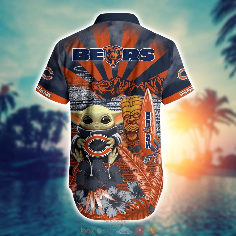 BEST Baby Yoda Chicago Bears NFL Hawaiian Shirt, Shorts 6