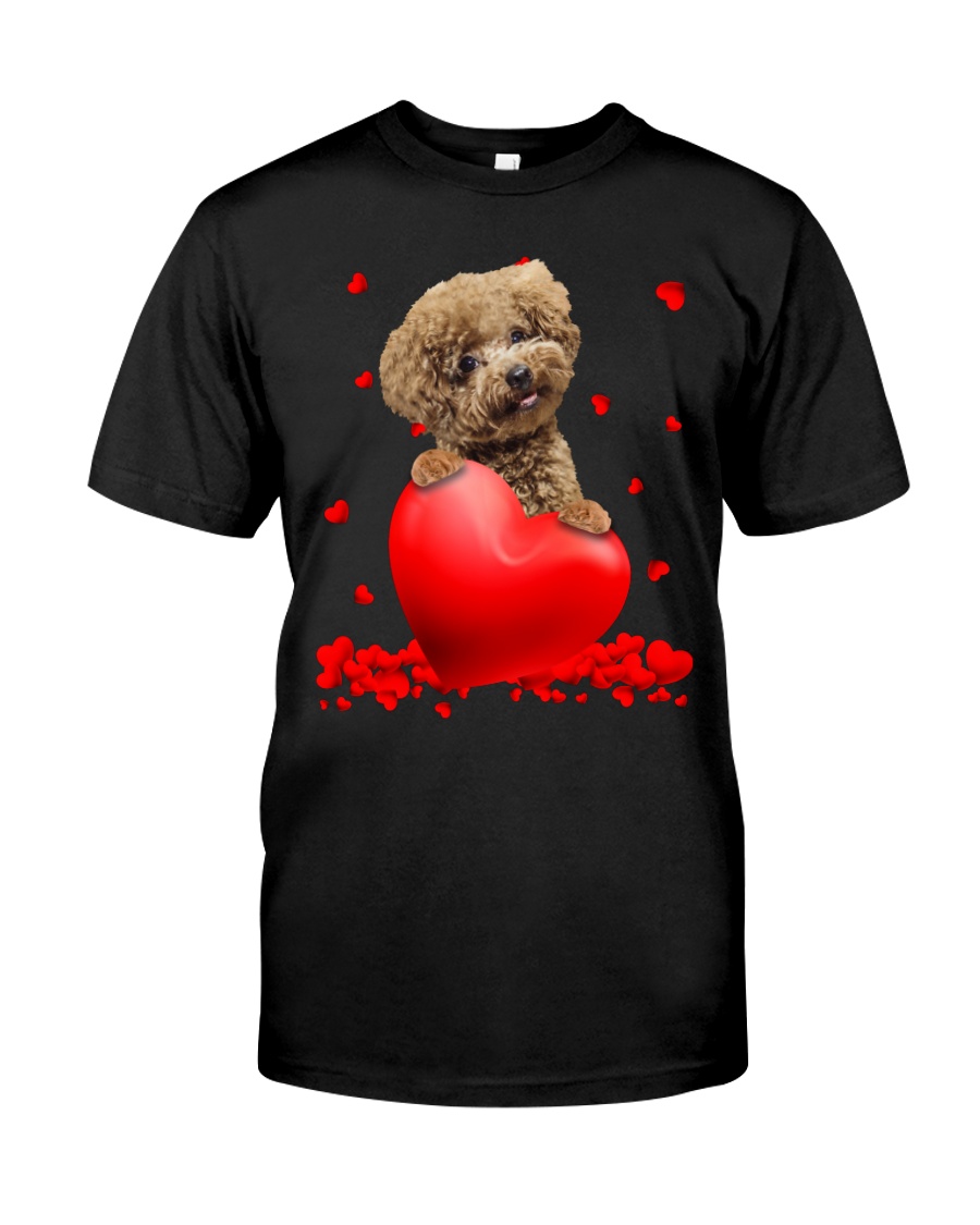 Chocolate Toy Poodle Valentine Hearts shirt, hoodie 10
