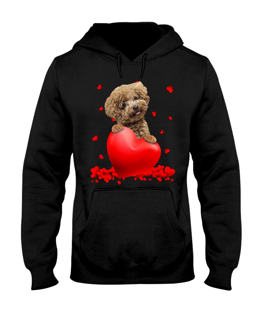 Chocolate Toy Poodle Valentine Hearts shirt, hoodie 7
