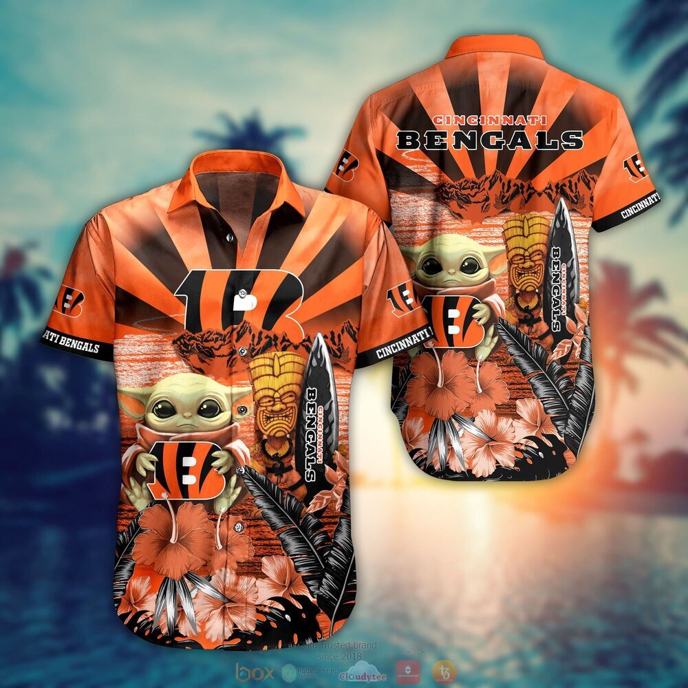 BEST Baby Yoda Cincinnati Bengals NFL Hawaiian Shirt, Shorts 8