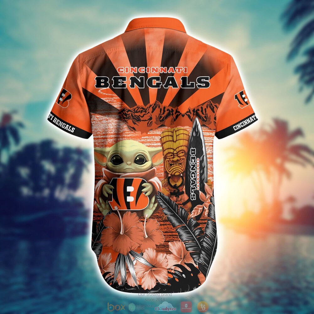 BEST Baby Yoda Cincinnati Bengals NFL Hawaiian Shirt, Shorts 3