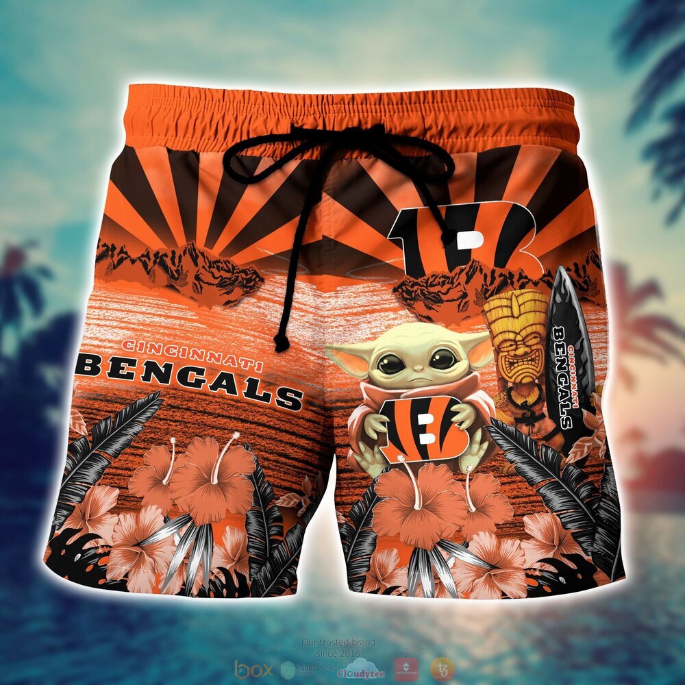 BEST Baby Yoda Cincinnati Bengals NFL Hawaiian Shirt, Shorts 7