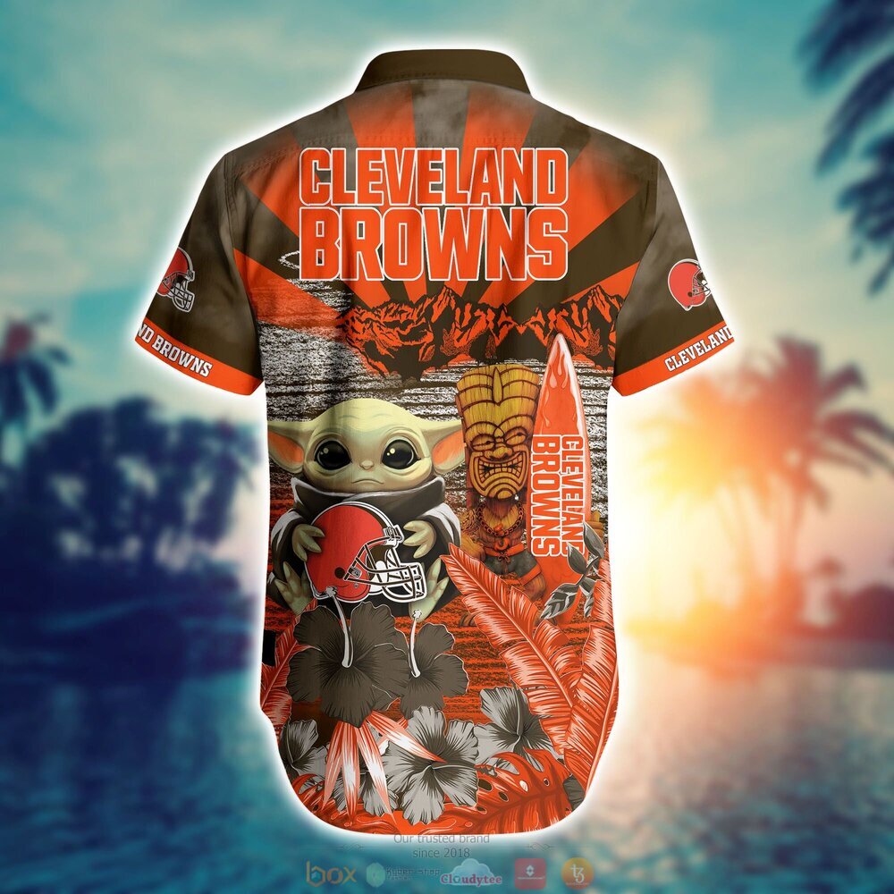 BEST Baby Yoda Cleveland Browns NFL Hawaiian Shirt, Shorts 3