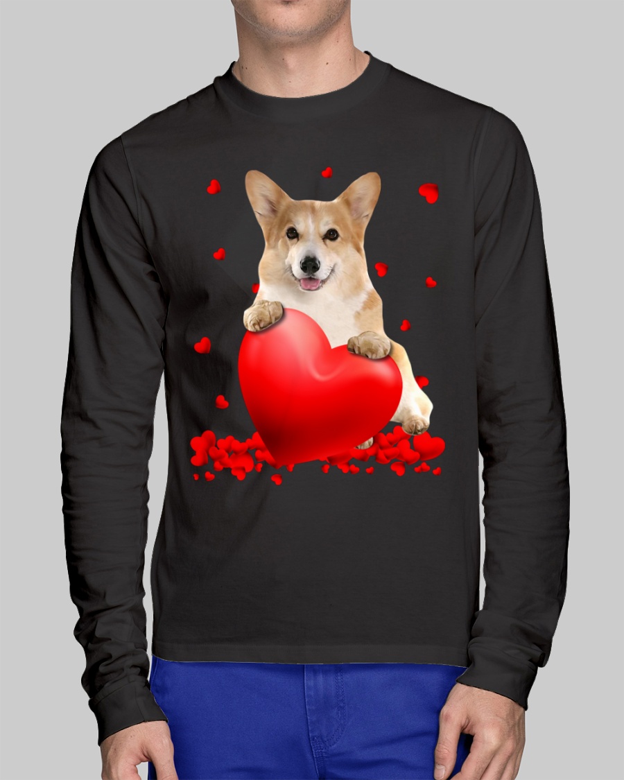 Corgi Valentine Hearts shirt hoodie 11