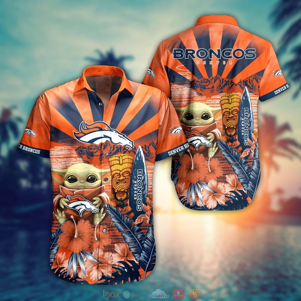 BEST Baby Yoda Denver Broncos NFL Hawaiian Shirt, Shorts 12