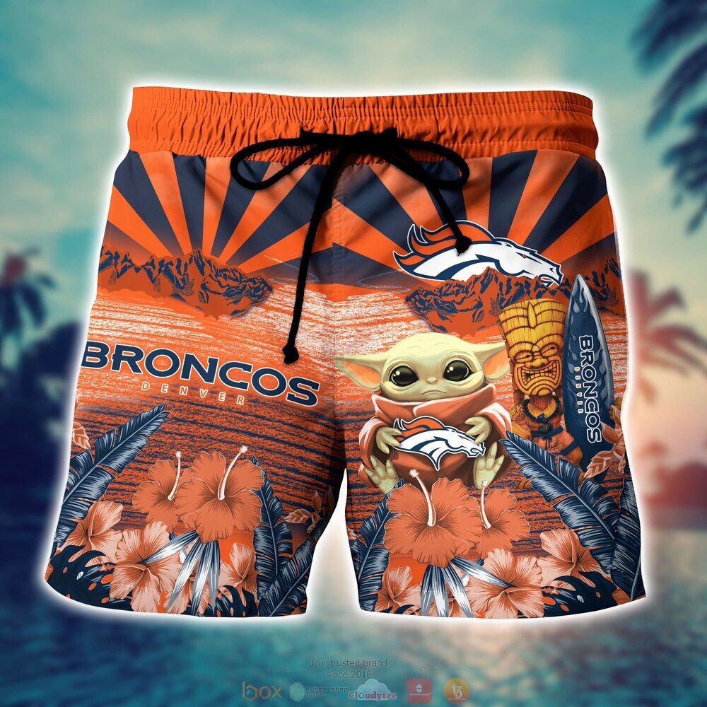 BEST Baby Yoda Denver Broncos NFL Hawaiian Shirt, Shorts 4