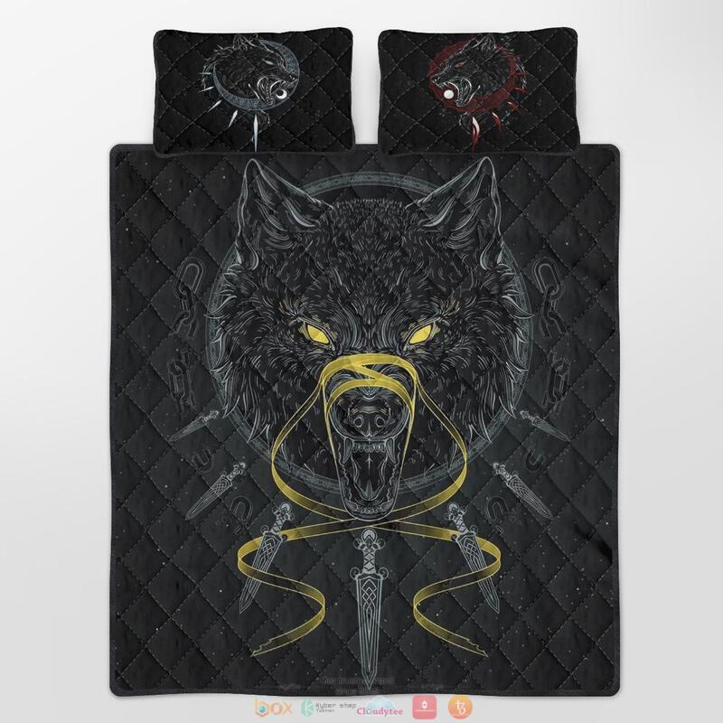 BEST Fenrir sword Viking Full print 3d Quilt Bedding Set 10