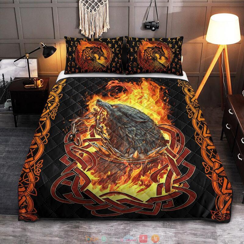 BEST Fenrir was bound Fire Full print 3d Quilt Bedding Set 11