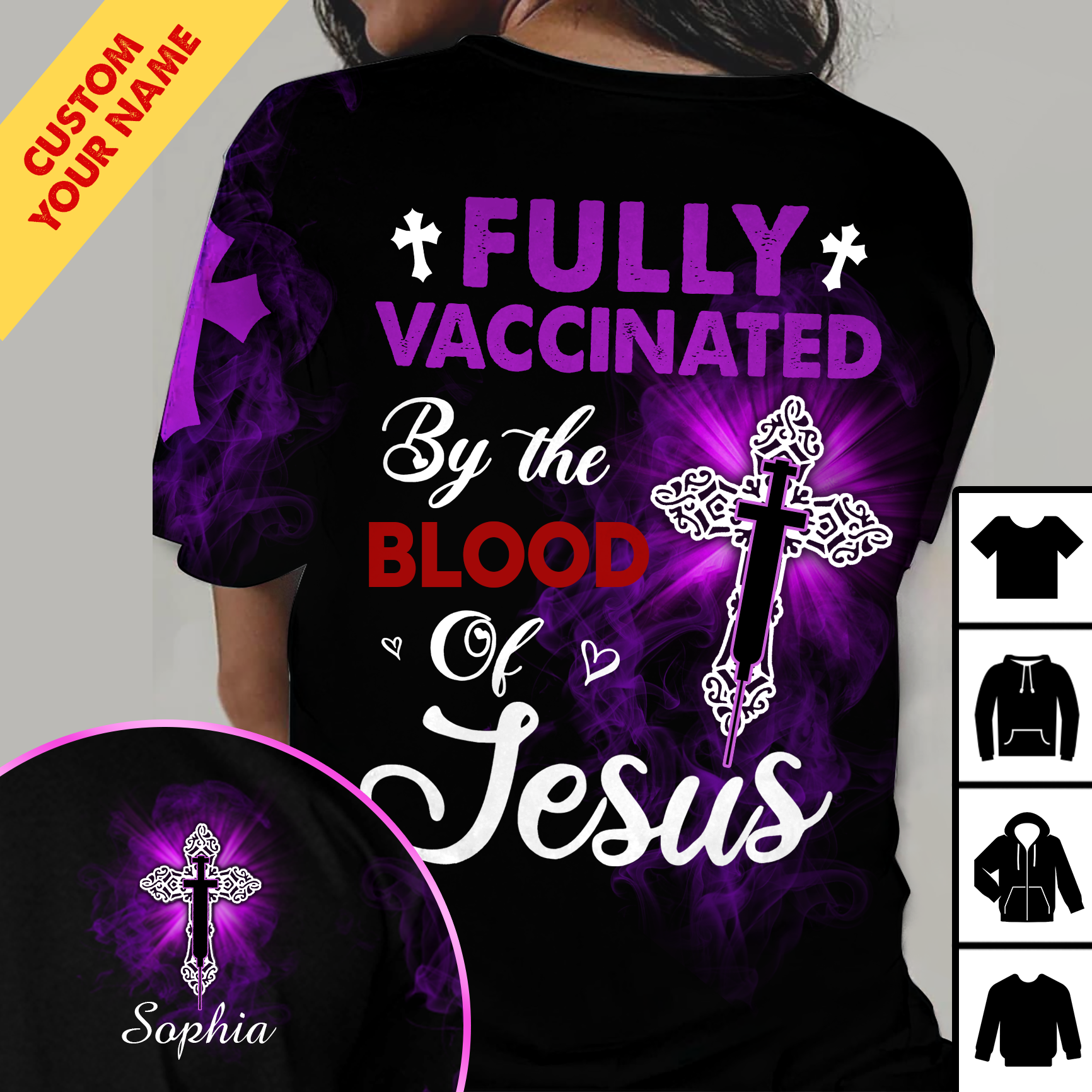 Fully Vaccinated By The Blood Of Jesus Personalized 3D Hoodie Shirt